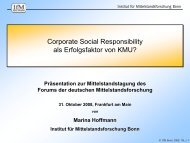 Corporate Social Responsibility als Erfolgsfaktor von KMU?