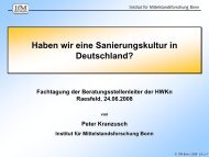 Haben wir eine Sanierungskultur in Deutschland? - Institut f