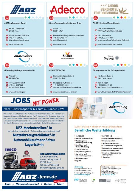 MESSEZEITUNG-Jobmesse Erfurt am 12.09.2018