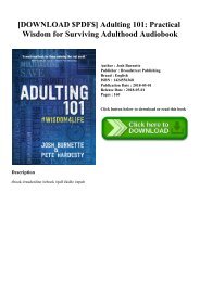 [DOWNLOAD $PDF$] Adulting 101 Practical Wisdom for Surviving Adulthood Audiobook