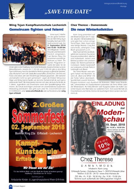 Erftstadt Magazin August 2018