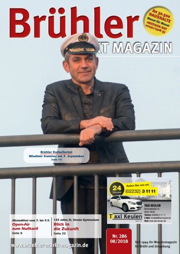 Brühler Markt Magazin August 2018
