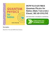 DOWNLOAD FREE Quantum Physics for Babies (Baby University) Ebook  READ ONLINE