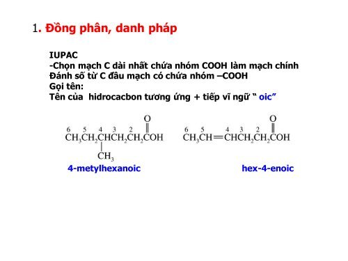 CHƯƠNG 8 AXIT CACBOXYLIC VÀ CÁC DẪN XUẤT