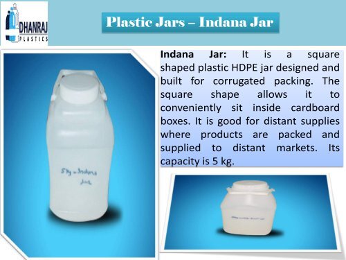 What are the many uses of HDPE jars