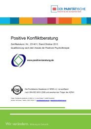 Positive Konfliktberatung - Paritätische Akademie LV NRW e. V.