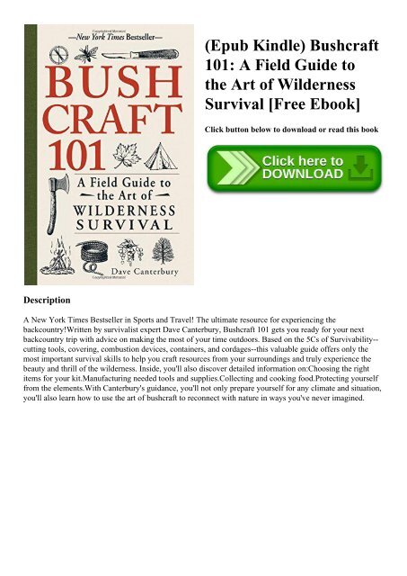 (Epub Kindle) Bushcraft 101 A Field Guide to the Art of Wilderness ...