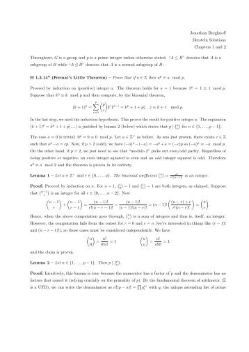 Jonathan Bergknoff Herstein Solutions Chapters 1 and 2 ...
