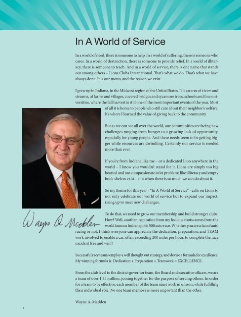 In A World of Service - Lions Clubs International