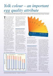 Yolk colour – an important egg quality attribute