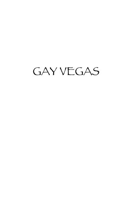 GAY VEGAS - Steve Friess