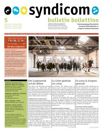 syndicom Bulletin / bulletin / Bolletino 5