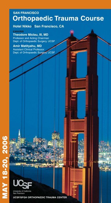 Orthopaedic Trauma Course - UCSF Office of Continuing Medical ...