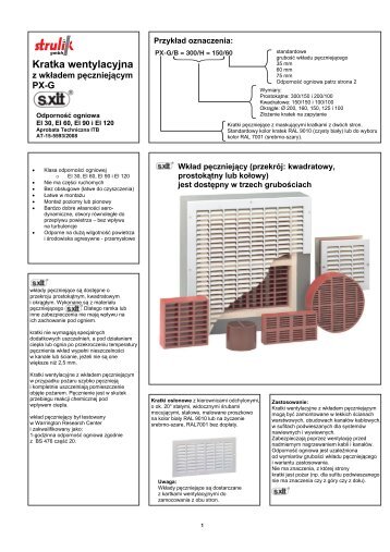 Kratka wentylacyjna - STRULIK GmbH