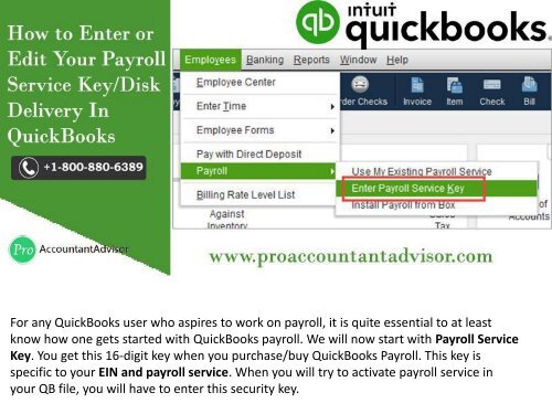 when you buy quickbooks pro with enhanced payroll do you get 2 service keys