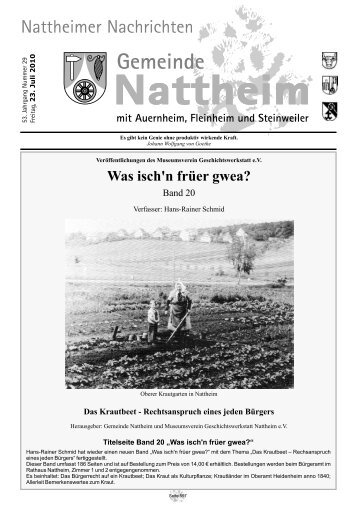 Was isch'n früer gwea? - Nattheim