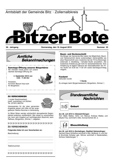 BERUFLICHE SCHULEN im - in Bitz