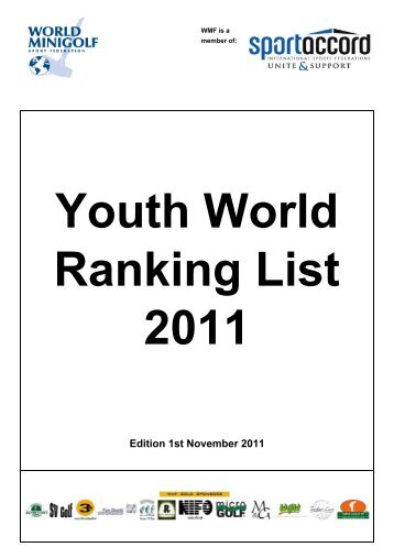 World-Ranking-List for Junior-Boys - World minigolf sport federation