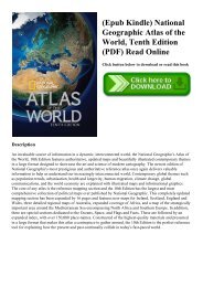 (Epub Kindle) National Geographic Atlas of the World  Tenth Edition (PDF) Read Online