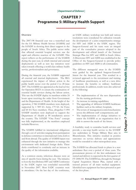 Chapter 2 - P rogramme 1 - Department of Defence