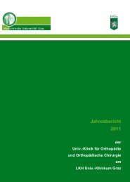 Jahresbericht 2011 - Universitätsklinik für Orthopädie und ...