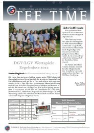 DGV/LGV Wettspiele Ergebnisse 2012 - Golfclub Bonn-Godesberg