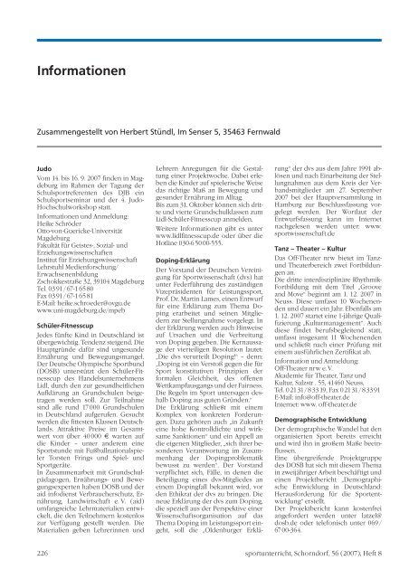 Monatsschrift zur Wissenschaft und Praxis des ... - Hofmann Verlag