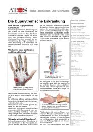 Die Dupuytren'sche Erkrankung - und FuÃŸchirurgie