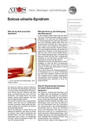 Sulcus-ulnaris-Syndrom - und Fußchirurgie
