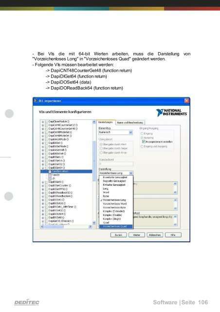 Software - bei DEDITEC