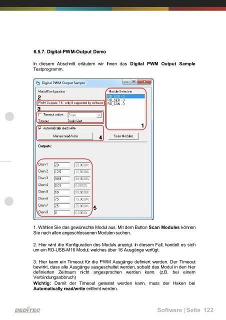 Software - bei DEDITEC