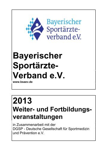 Verband eV www.bsaev.de 2013 Weiter - Bayerischer ...