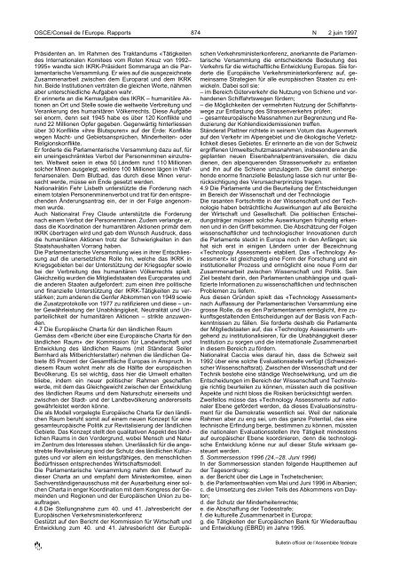 Amtliches Bulletin der Bundesversammlung Bulletin officiel de l ...