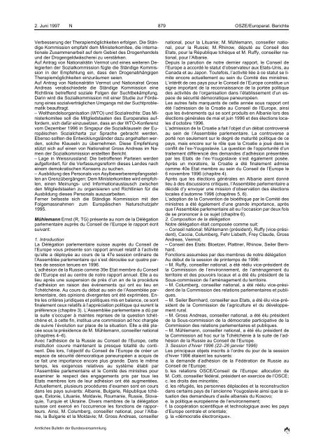 Amtliches Bulletin der Bundesversammlung Bulletin officiel de l ...