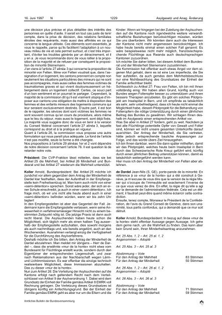 Amtliches Bulletin der Bundesversammlung Bulletin officiel de l ...