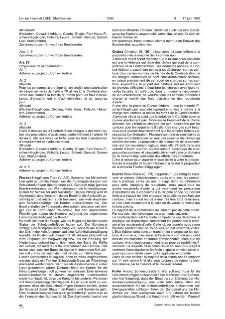 Amtliches Bulletin der Bundesversammlung Bulletin officiel de l ...