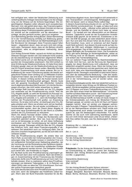 Amtliches Bulletin der Bundesversammlung Bulletin officiel de l ...