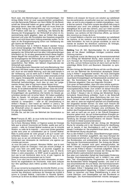 Amtliches Bulletin der Bundesversammlung Bulletin officiel de l ...