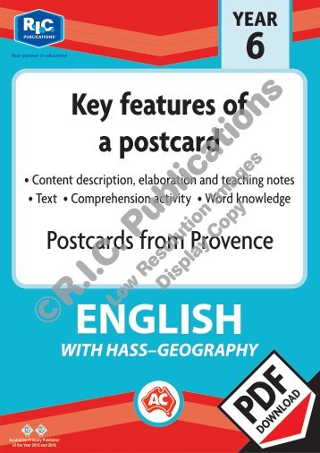 30106 Postcards from Provence - Key features of a postcard