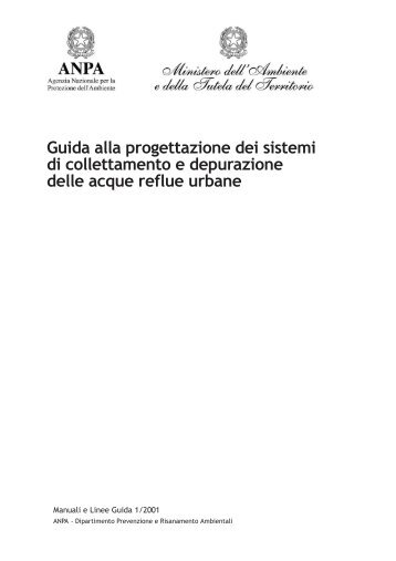 Guida alla progettazione dei sistemi di collettamento e depurazione ...