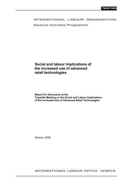 Social and labour implications of the increased use of advanced ...