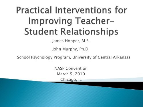 Improving Student Teacher Relationships