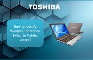 How to Identify Wireless Connection Switch in Toshiba Laptop?