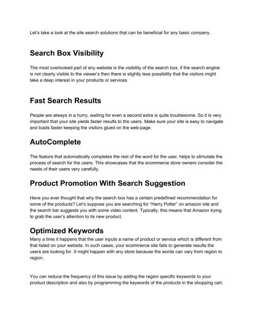 How to Improve Your Site using Site Search Solutions