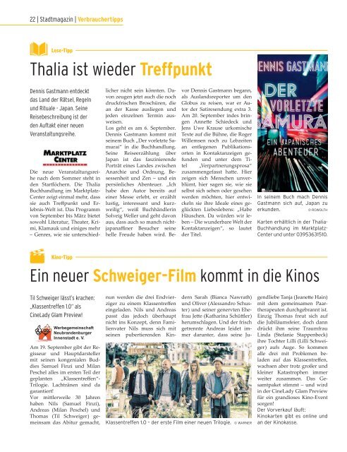 Stadtmagazin September 2018