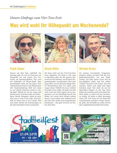 Stadtmagazin September 2018