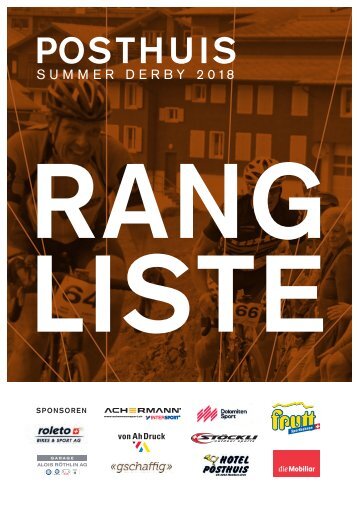 Rangliste Posthuis-Derby 2018