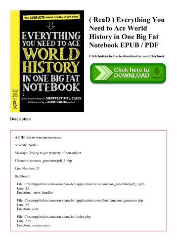 ( ReaD ) Everything You Need to Ace World History in One Big Fat Notebook EPUB  PDF