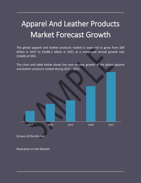 Apparel And Leather Products Global Market Report 2018