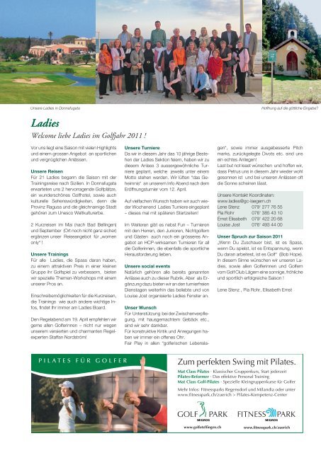 Slice Club-Bulletin 1/2011 - Golfclub Lägern